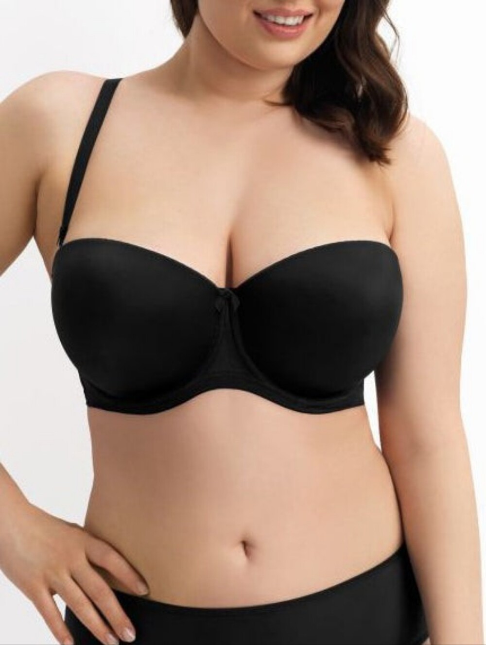 Corin Karolina Black Strapless Convertible Bra Size 34F